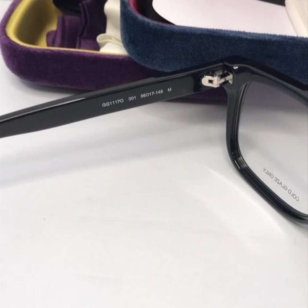 💯 Original GUCCI GG1117O FLAT TOP FRAMES IN BLACK - Picture 11 of 12